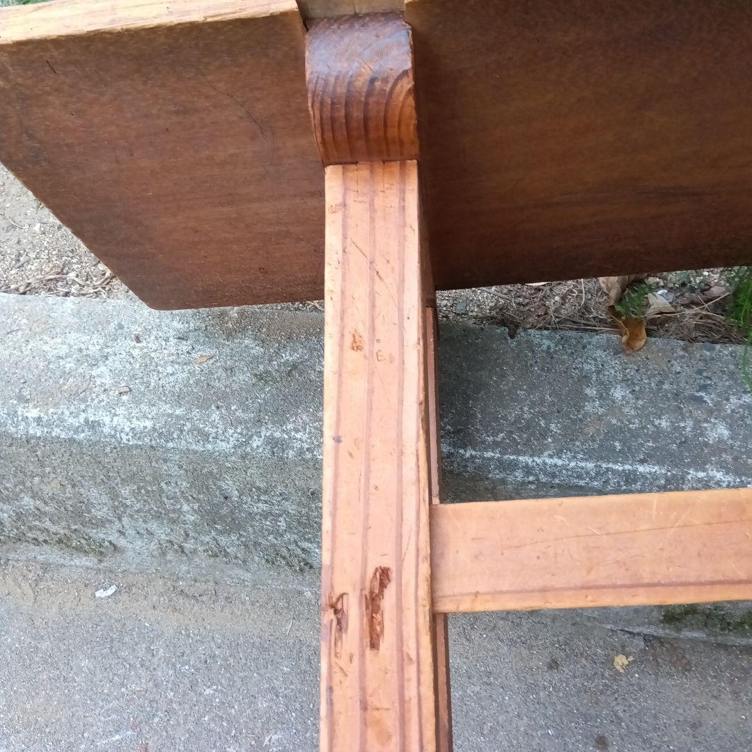 送料無料　昭和のそろばん塾の文机 長机　木製シンプルテーブル