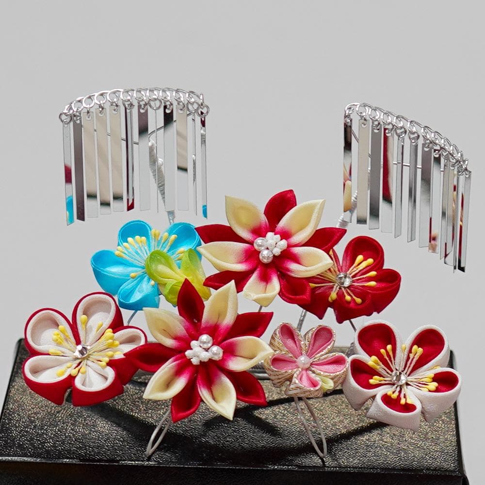 七五三 七歳 かんざしセット 髪飾り 女児用 日本製 ビラ NO35891