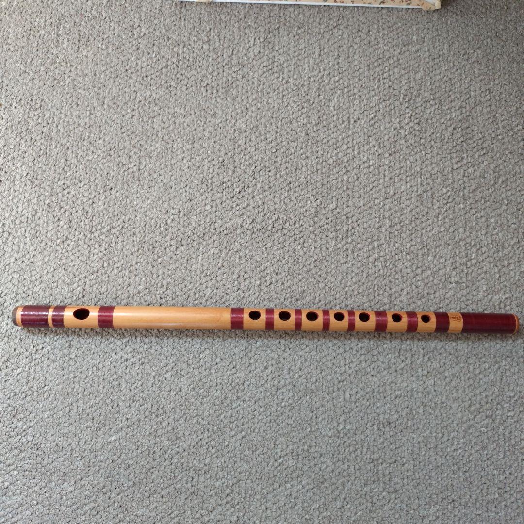 竹製篠笛　七穴　総巻 【新品未使用】
