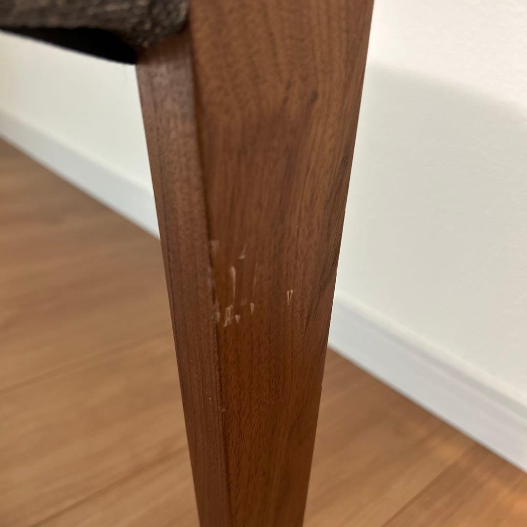 カインⅡ ベンチ 140cm 右肘 ウォールナット PVCブラック