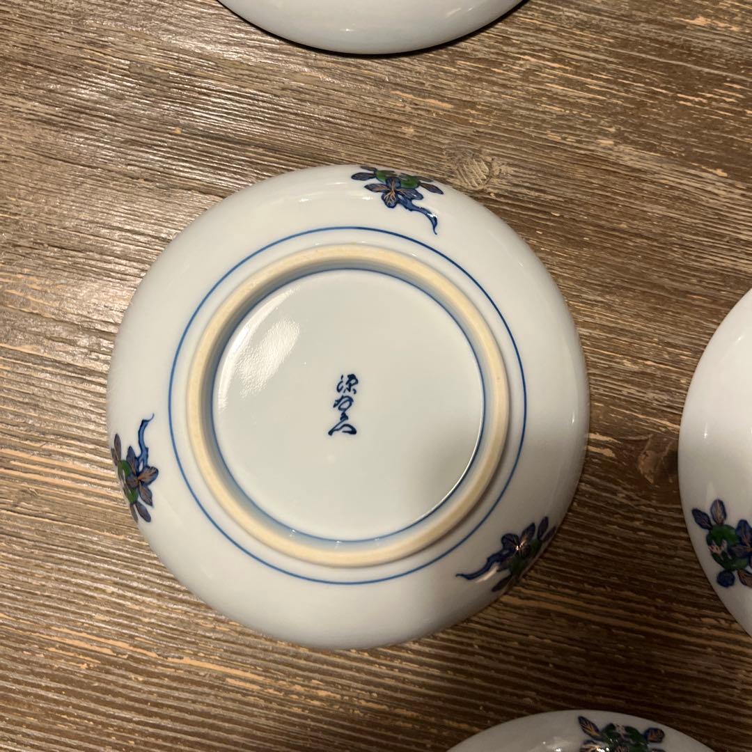 【源右衛門】古伊万里の伝統　日本銘窯　源右衛門作　古伊万里松絵　小皿5枚セット