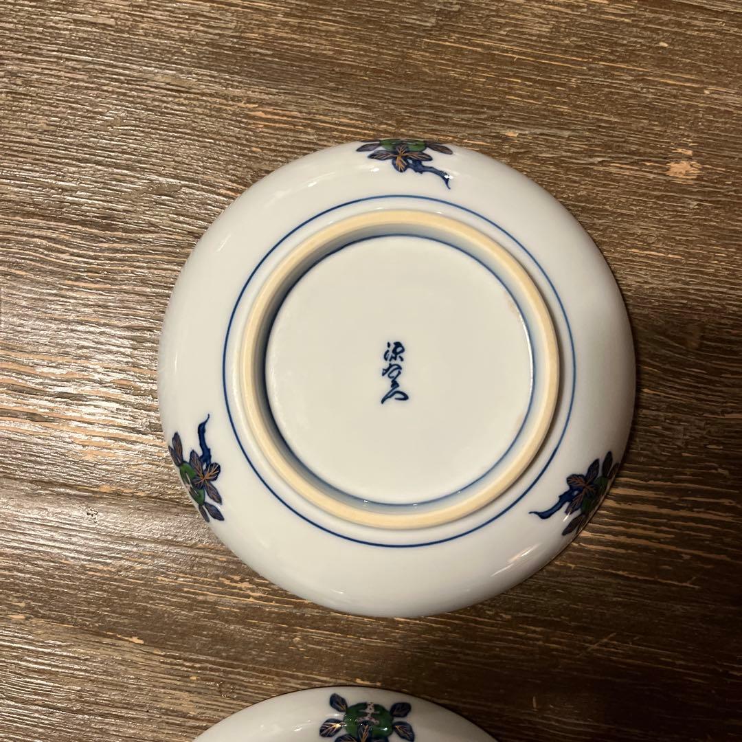 【源右衛門】古伊万里の伝統　日本銘窯　源右衛門作　古伊万里松絵　小皿5枚セット