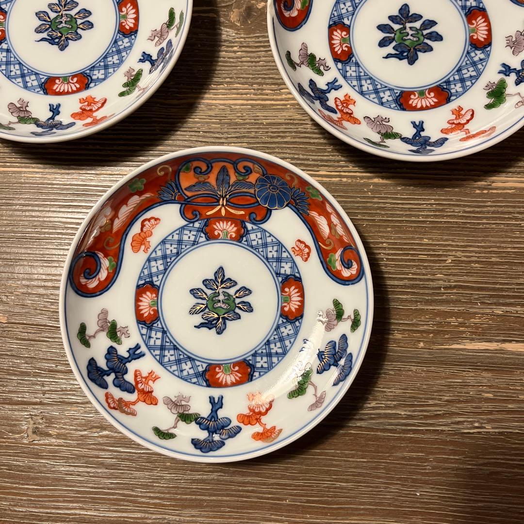 【源右衛門】古伊万里の伝統　日本銘窯　源右衛門作　古伊万里松絵　小皿5枚セット