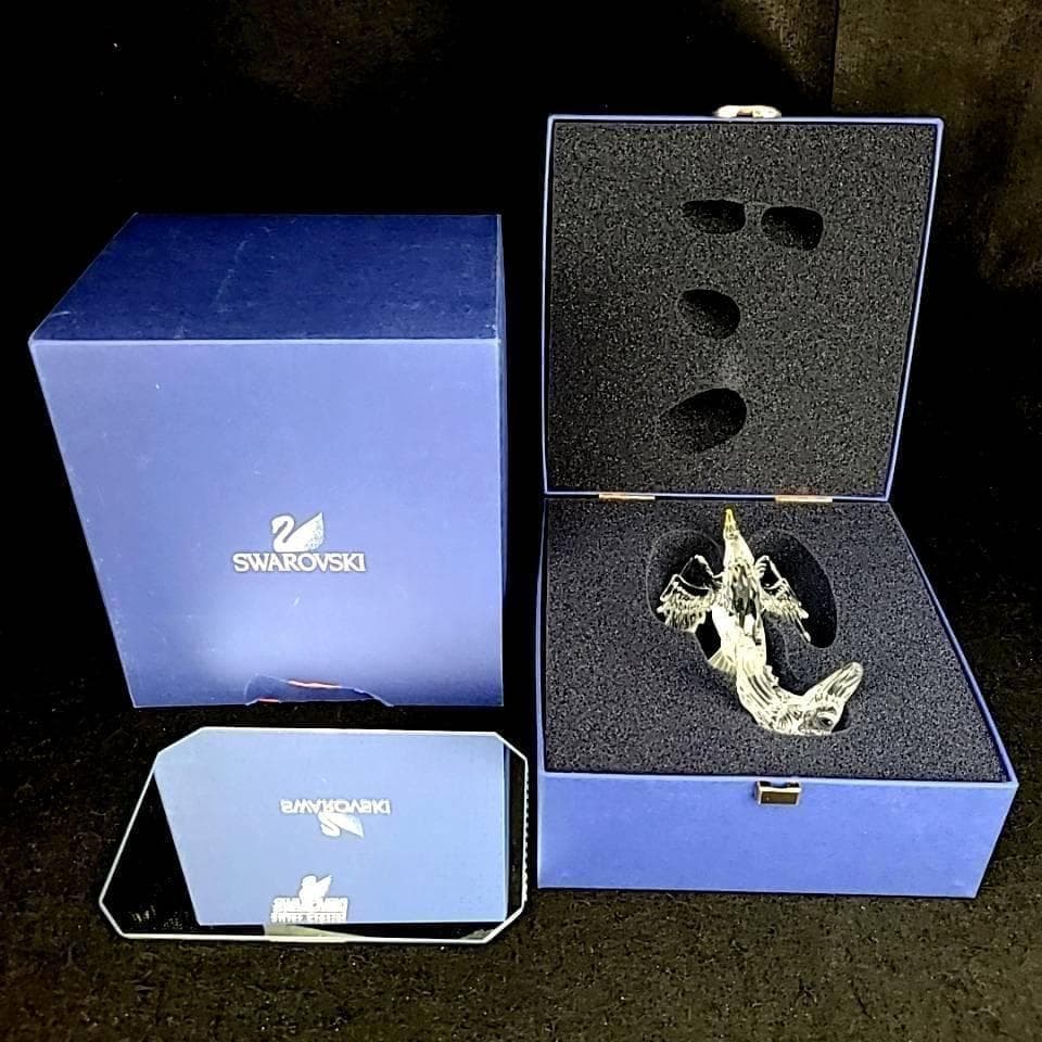 ○未使用級◇スワロフスキー ハクトウワシ 置物 フィギュリン 箱つき 0