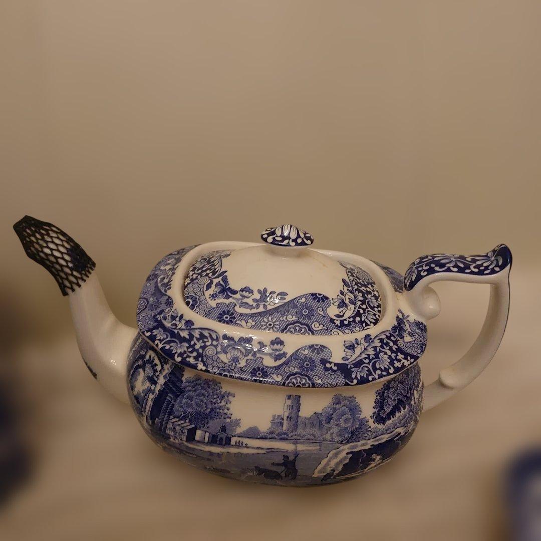 値下げ！！spode 青と白の風景画 ティーセット