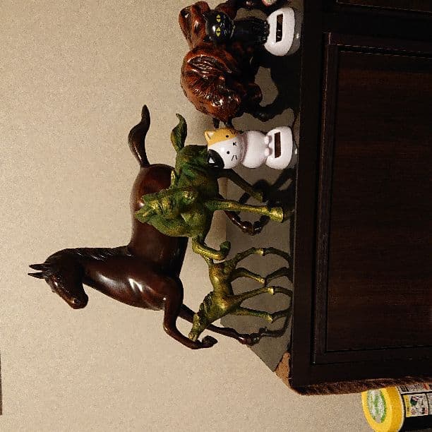 馬、ブロンド像3体セット