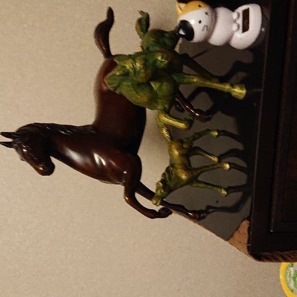 馬、ブロンド像3体セット