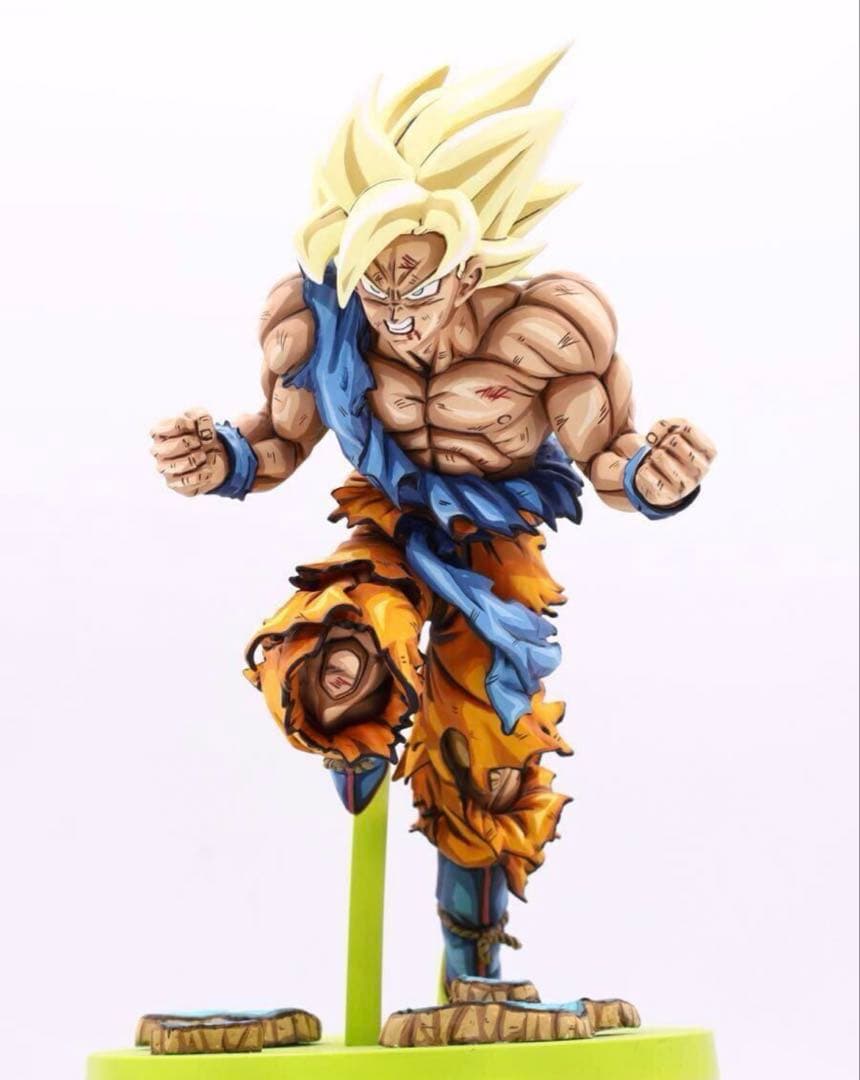 ジャンプ50周年　リペイント　孫悟空　ドラゴンボール　フィギュア　ジオラマ台座