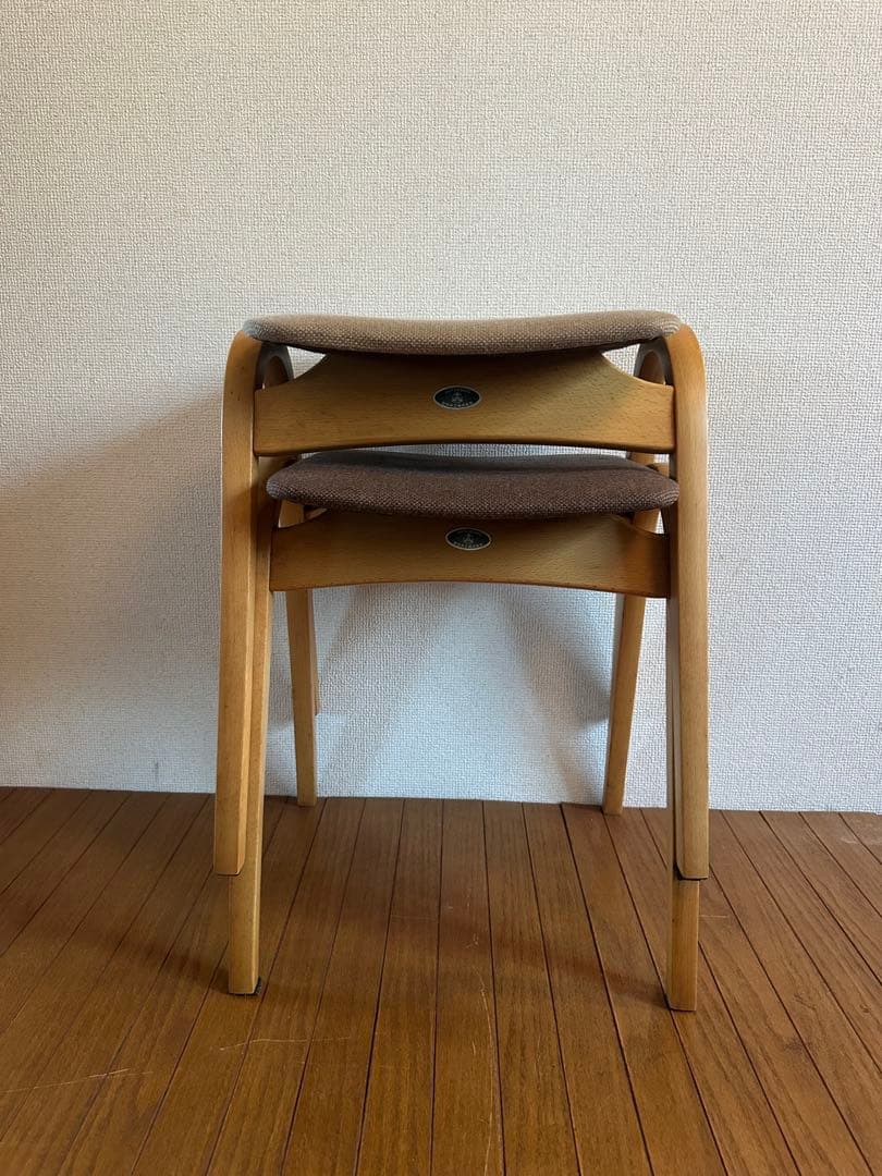 ★期間限定SALE★秋田木工No.202スツール/張地#A-12/木製チェア