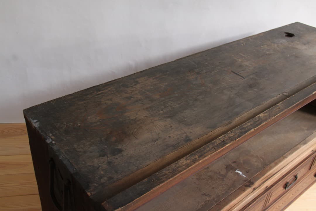 収納棚　食器棚　本棚　木製　古道具　古家具　ビンテージ　アンティーク　レトロ