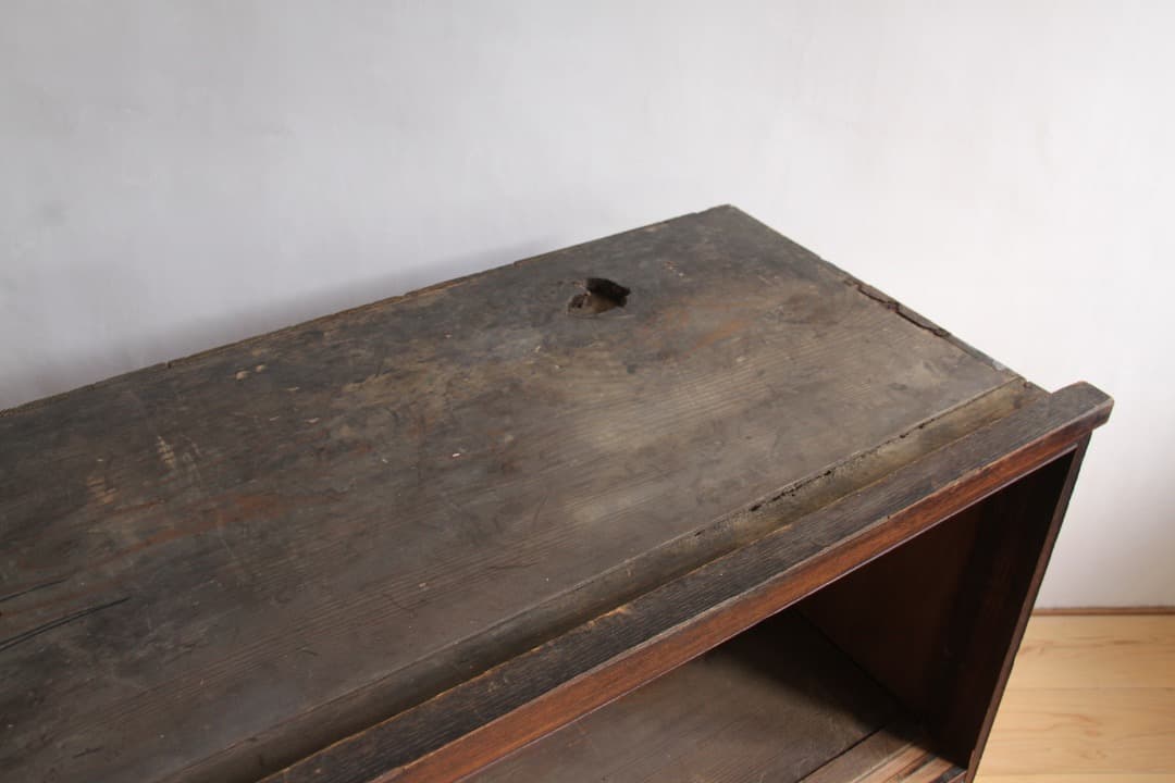 収納棚　食器棚　本棚　木製　古道具　古家具　ビンテージ　アンティーク　レトロ