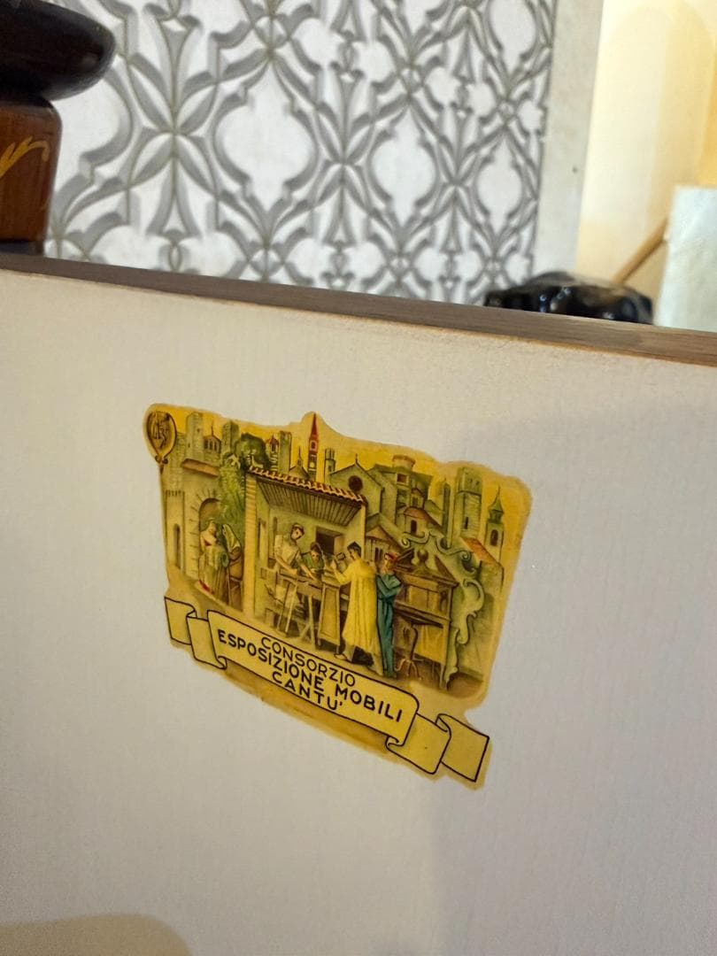 イタリア 象嵌 ブックケース 飾り棚 キャビネット W182cm カントゥ