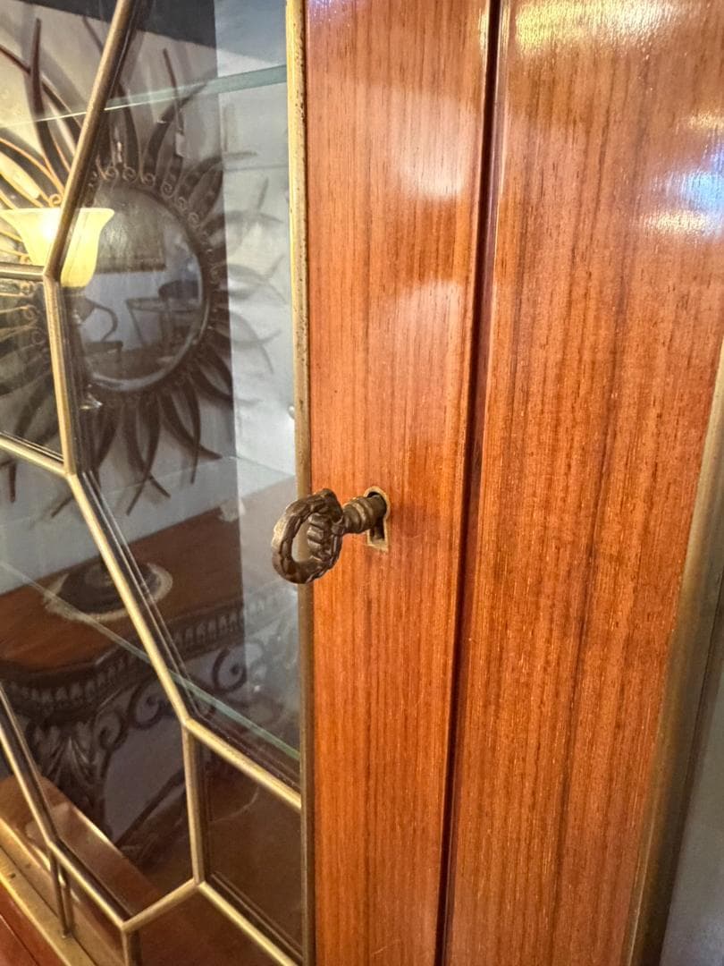 イタリア 象嵌 ブックケース 飾り棚 キャビネット W182cm カントゥ