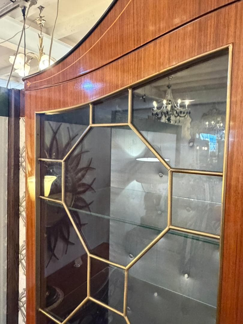 イタリア 象嵌 ブックケース 飾り棚 キャビネット W182cm カントゥ