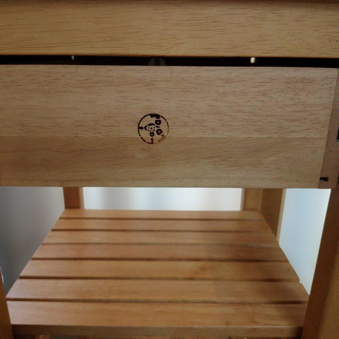 木製・折り畳み式・キッチンワゴン