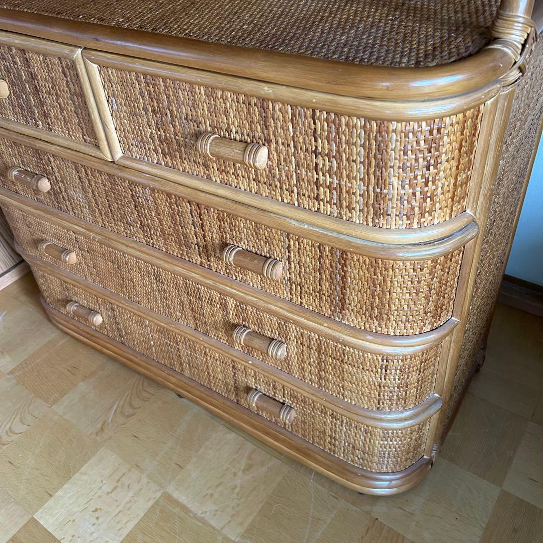ラタン　籐　キャビネット　箪笥
