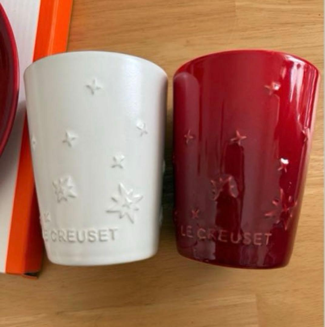新品未使用 ル・クルーゼ スターレリーフプレート タンブラー クリスマス
