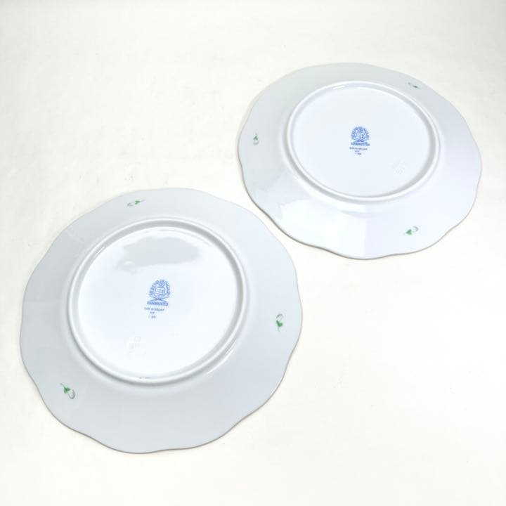 ヘレンド アポニーグリーン トリオセット　カップ・ソーサー プレート