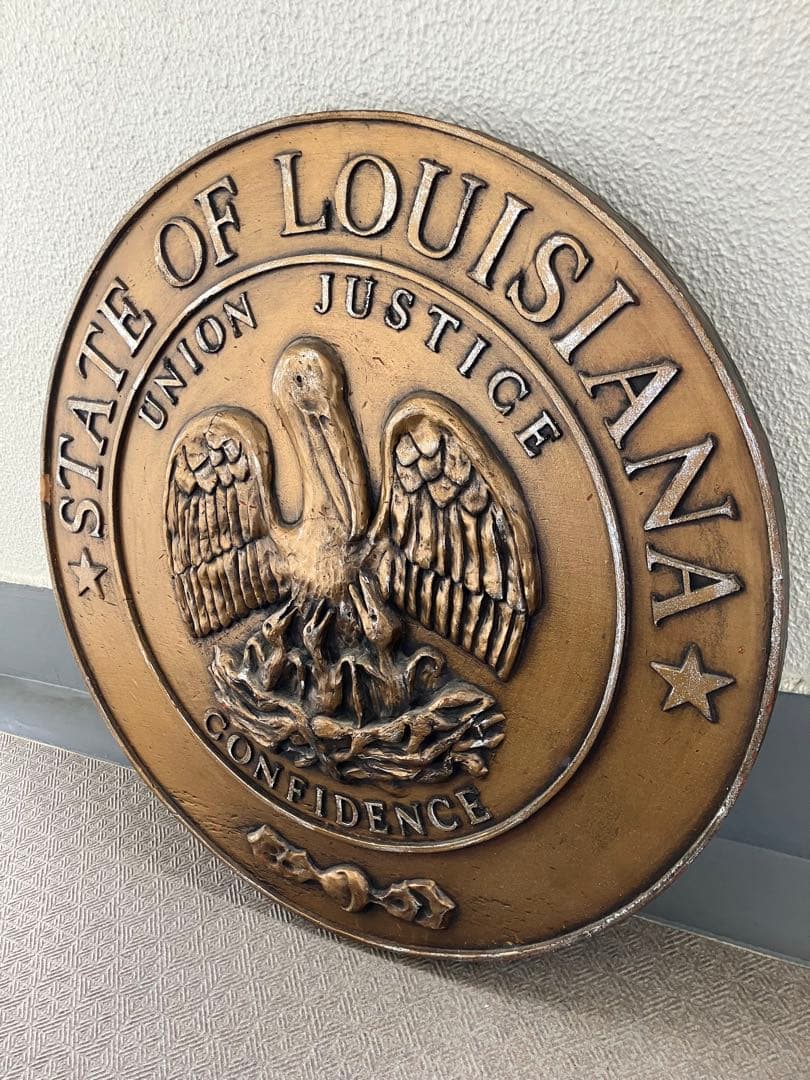 アメリカ アンティーク ルイジアナ州 木彫 壁掛け ヴィンテージ 古着屋