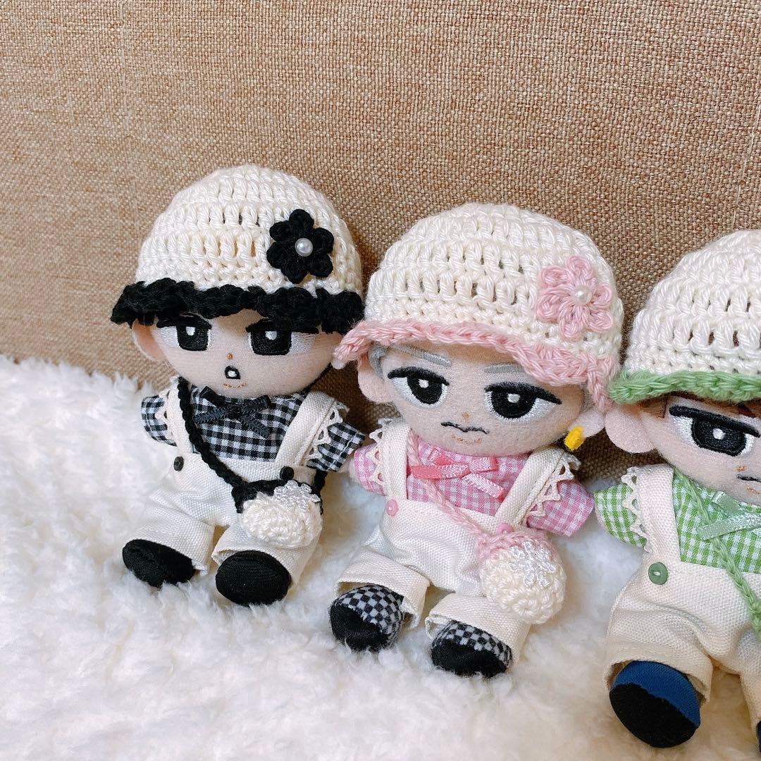 いちご/すのチル服4点セット×4[チェック]黒2・緑・ピンク