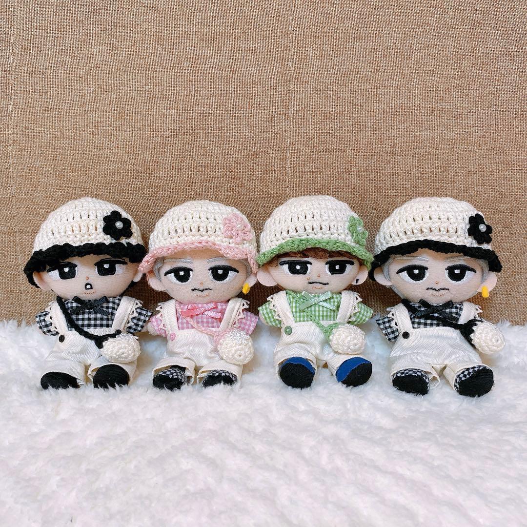 いちご/すのチル服4点セット×4[チェック]黒2・緑・ピンク