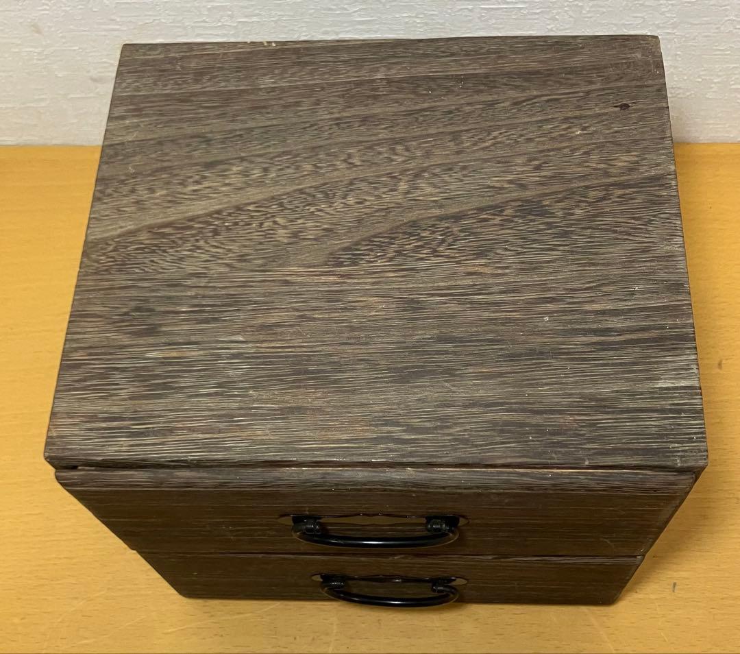【小物入れ】桐　2段引き出し　ミニタンス　収納箱