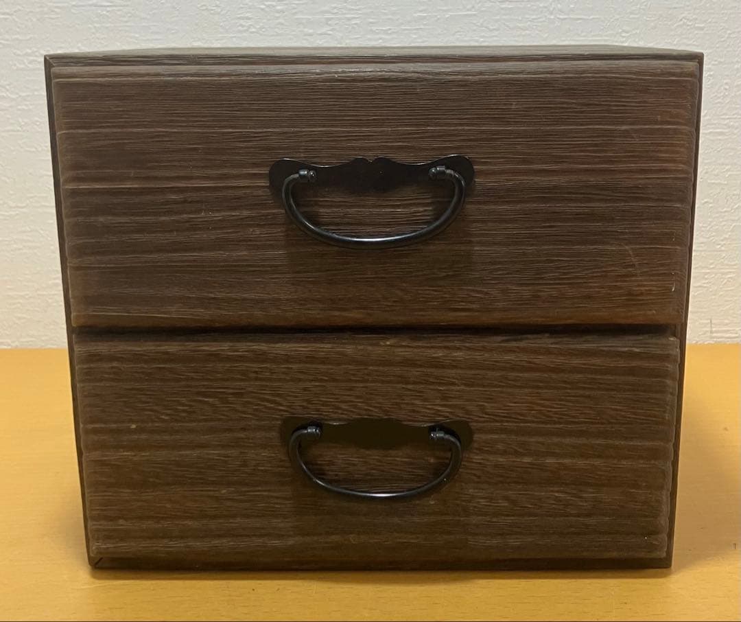 【小物入れ】桐　2段引き出し　ミニタンス　収納箱