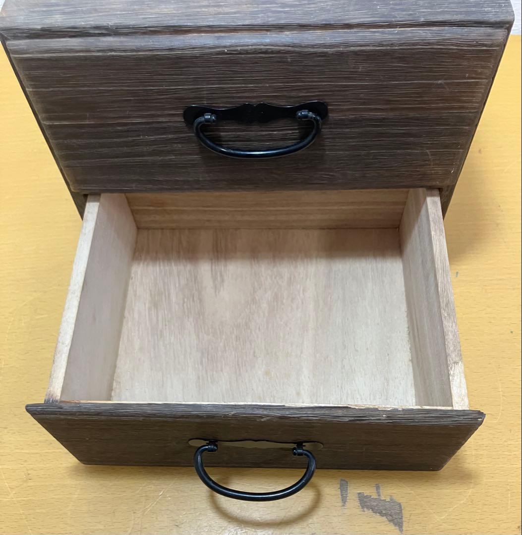 【小物入れ】桐　2段引き出し　ミニタンス　収納箱