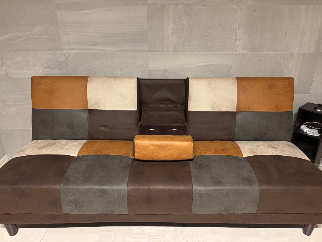 【超美品】パッチワークデザインソファベット