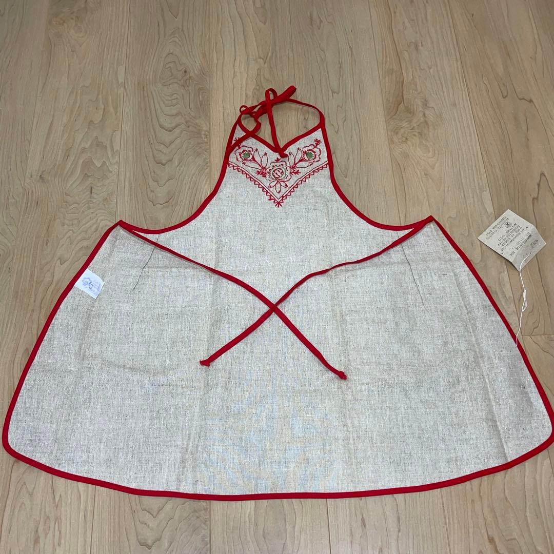 1979製 ソ連時代 刺繍 エプロン ヴィンテージ 激レア オリジナルタグ付き