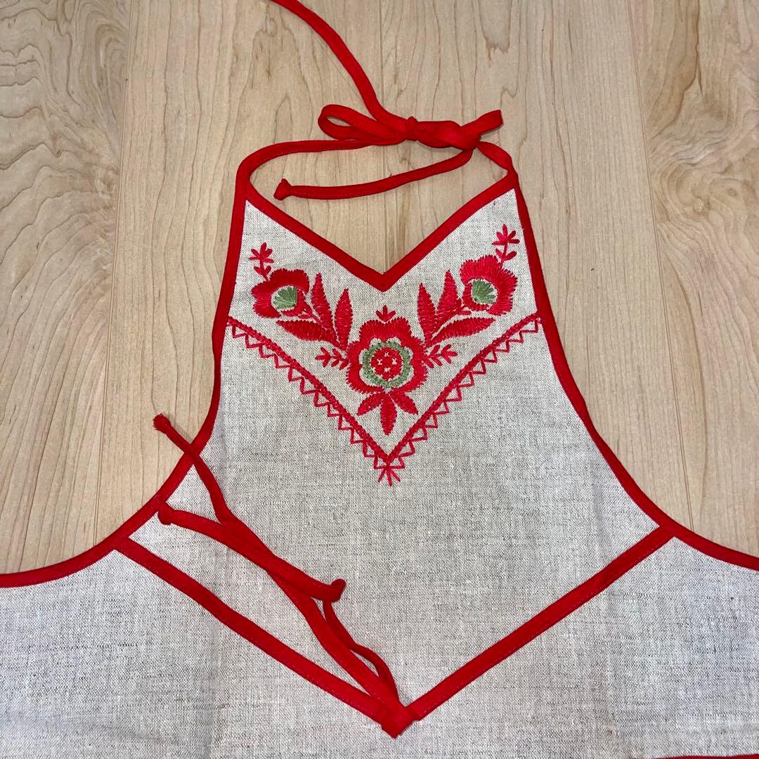 1979製 ソ連時代 刺繍 エプロン ヴィンテージ 激レア オリジナルタグ付き