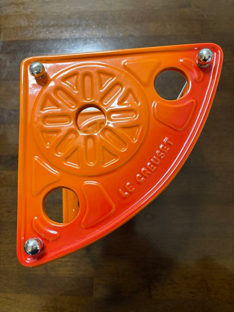 【chocoさま専用】ル・クルーゼ　ラムカンスタンド　オレンジ①