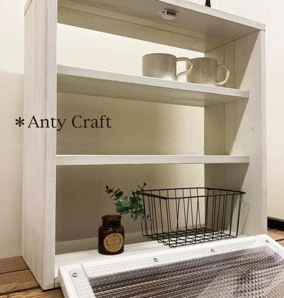 【サイズオーダー可】【引取可能】扉付きキッチン収納カフェ風食器棚 スパイスラック