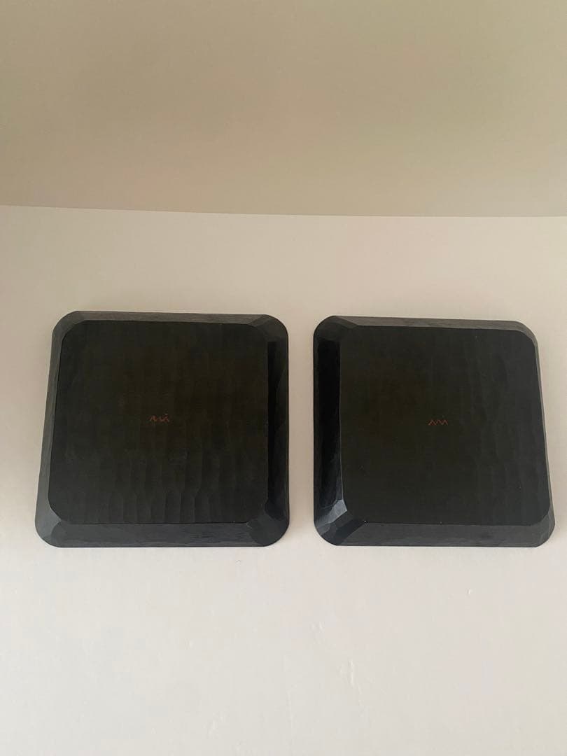 三谷龍二　漆　黒漆　プレート　2点セット