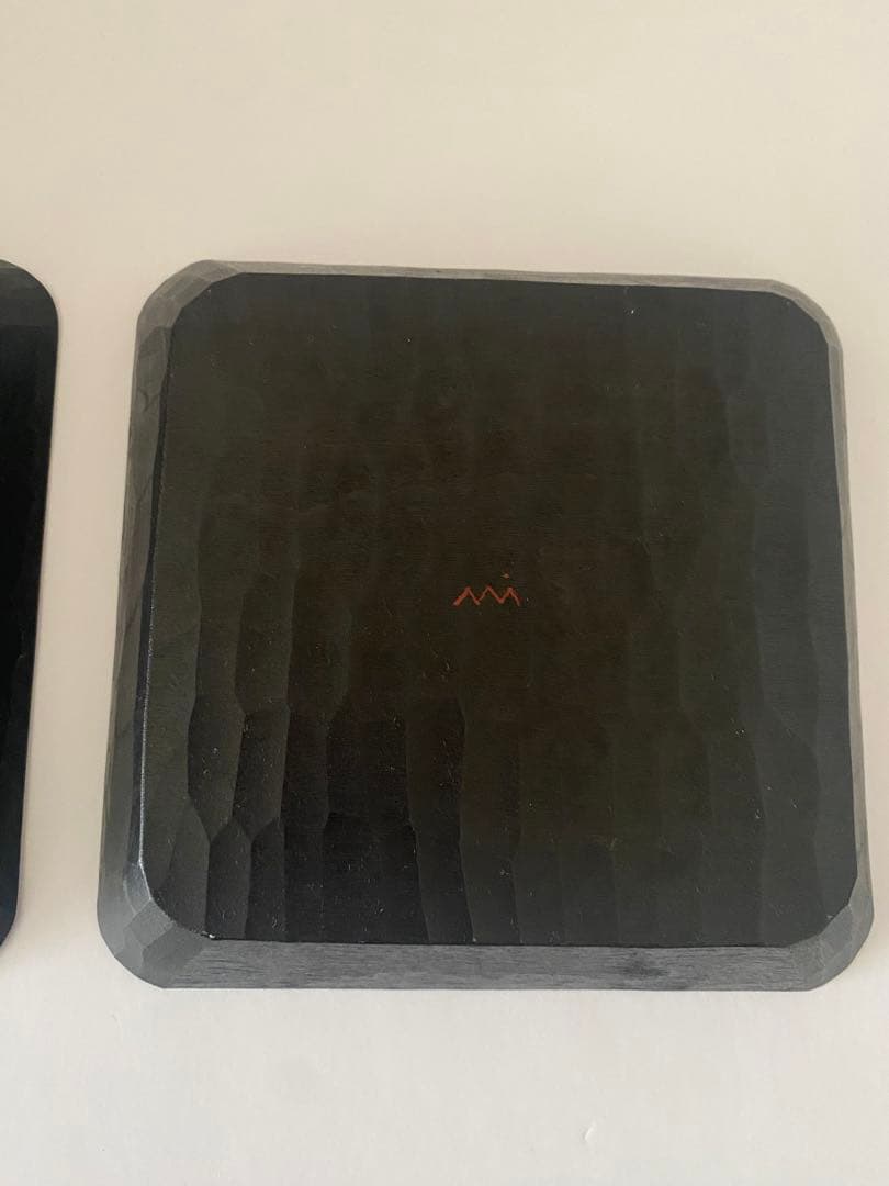 三谷龍二　漆　黒漆　プレート　2点セット