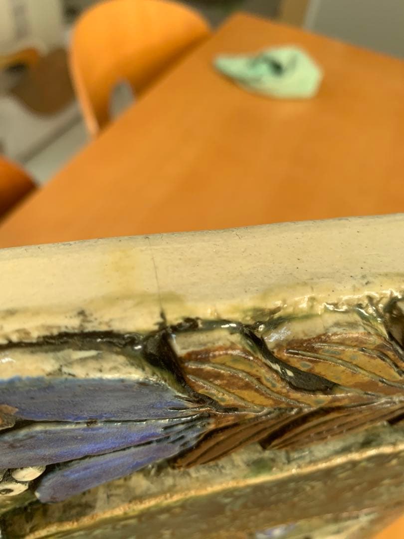 リサラーソン Kvinna med fagelbur 女性と鳥かご　陶板