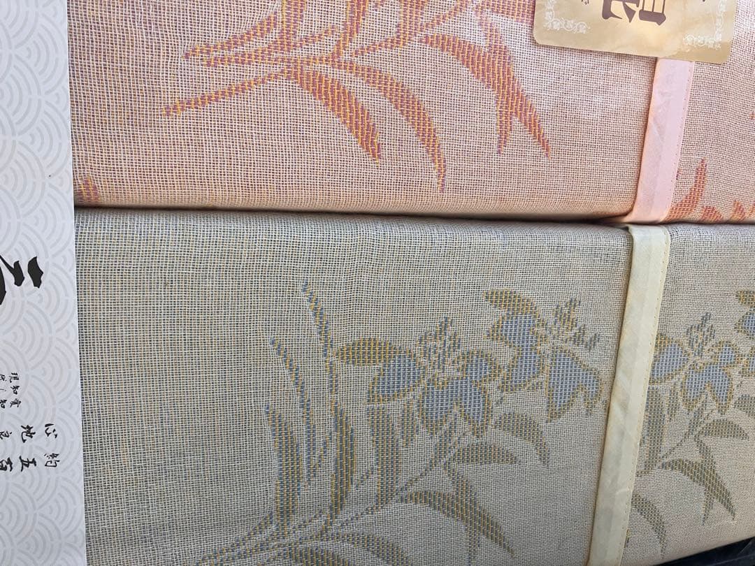 三河産ガーゼケット　四重織　天然素材麻混　2枚セット　新品