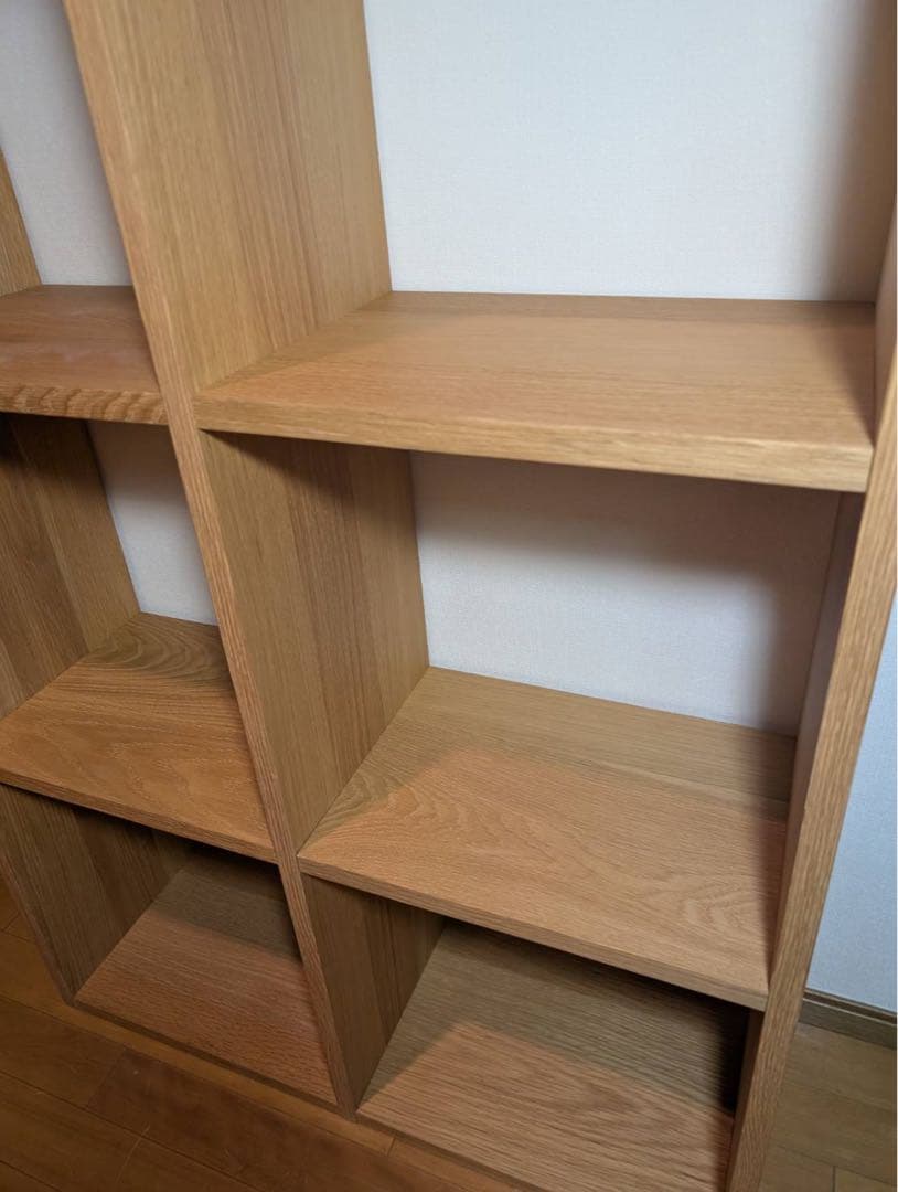 ■送料込■無印良品 スタッキングシェルフオーク材 木製棚家具 棚 ボックス
