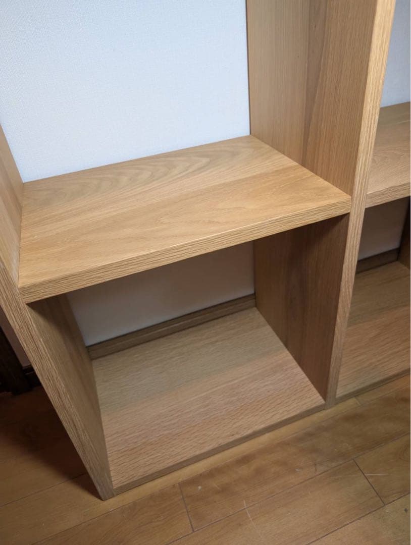 ■送料込■無印良品 スタッキングシェルフオーク材 木製棚家具 棚 ボックス