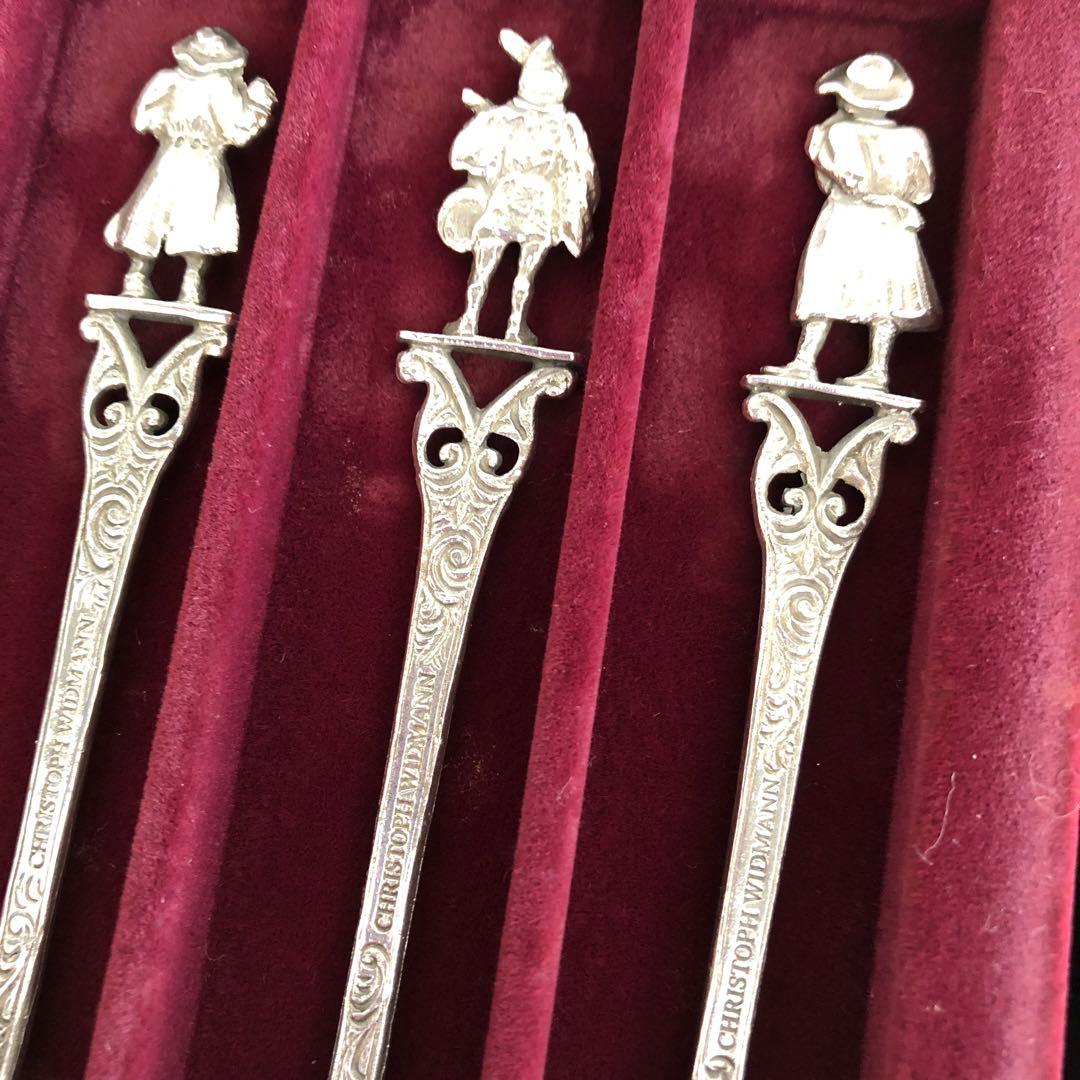 クリストフウィドマン　シルバー925 フォーク6客セット　中世の音楽家　純銀