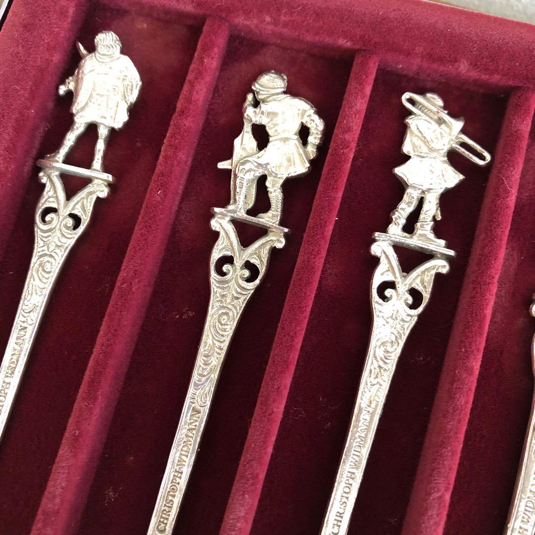 クリストフウィドマン　シルバー925 フォーク6客セット　中世の音楽家　純銀