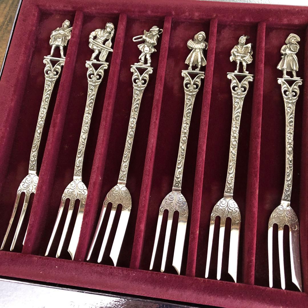クリストフウィドマン　シルバー925 フォーク6客セット　中世の音楽家　純銀