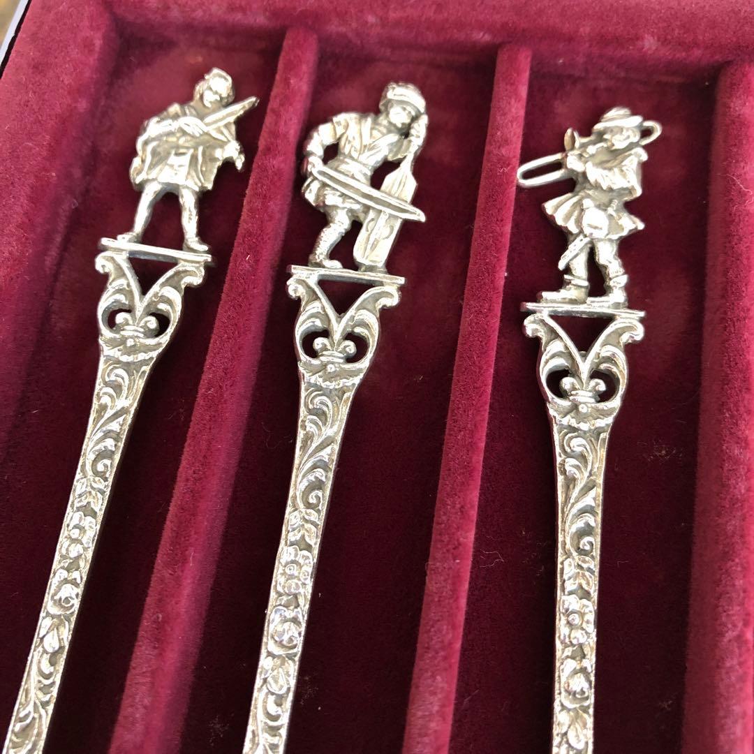 クリストフウィドマン　シルバー925 フォーク6客セット　中世の音楽家　純銀