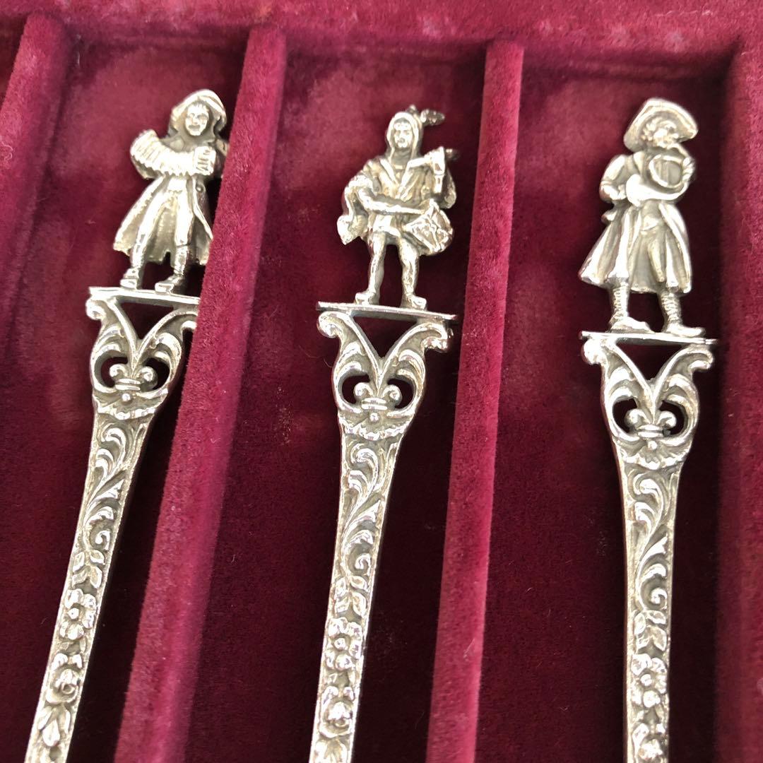 クリストフウィドマン　シルバー925 フォーク6客セット　中世の音楽家　純銀