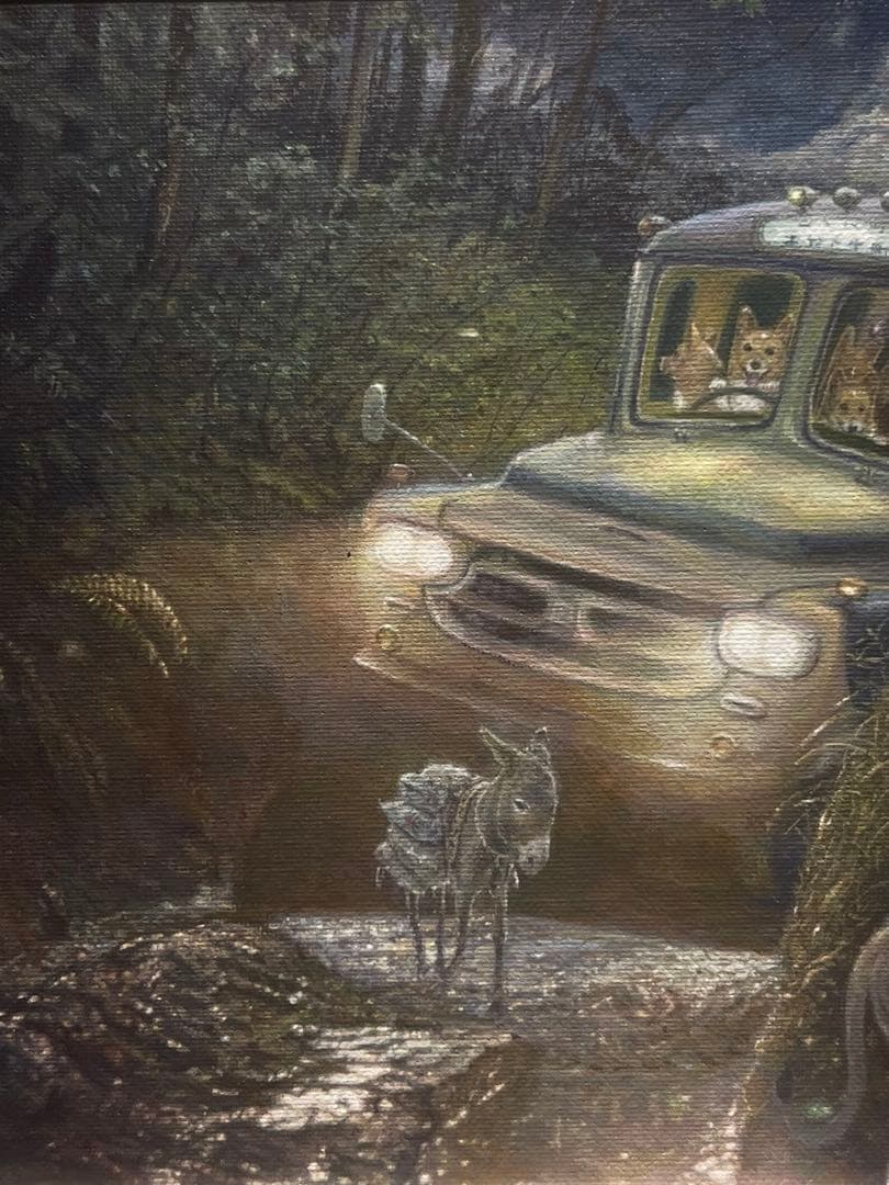 現代アート　リアリズム　西野親　【しらないせかい】　肉筆画