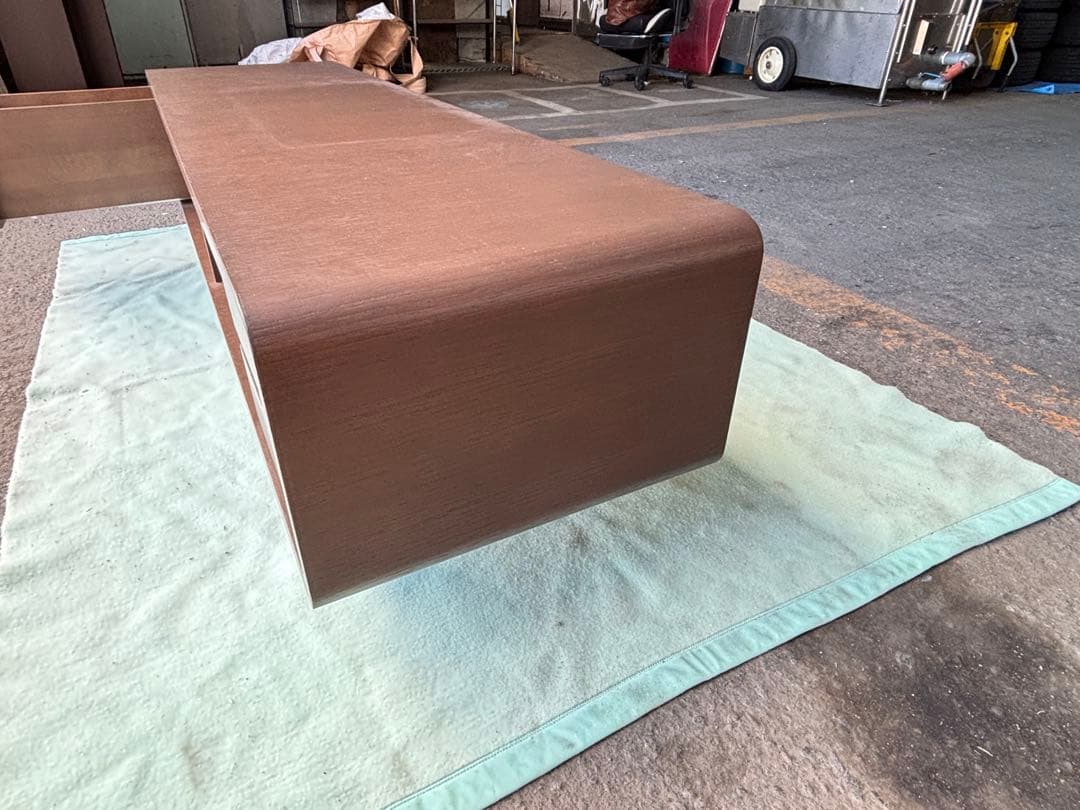 手渡し可 美品 カンディハウス テレビボード エクリプス ガラス棚付 ブラウン