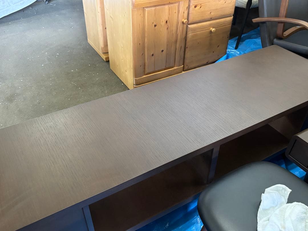 手渡し可 美品 カンディハウス テレビボード エクリプス ガラス棚付 ブラウン