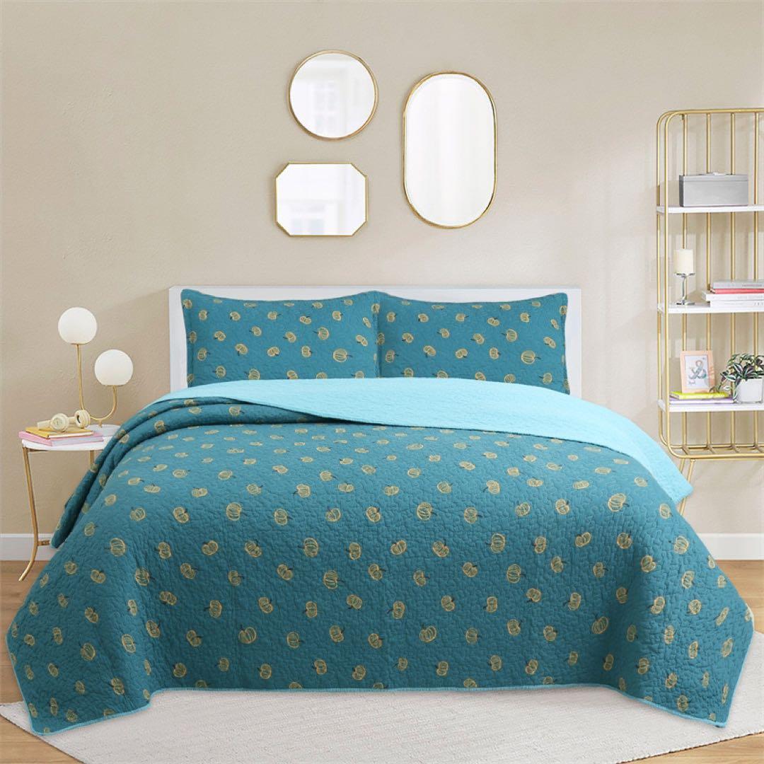 キルトベッドカバー3点セット綿マルチカバー キルティング 224