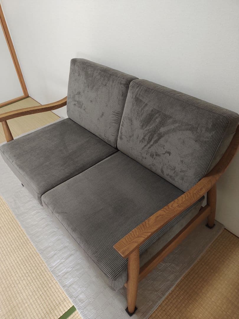 【美品】クラッシュゲート アルネ　2人掛けソファ　crash gate 家具　木