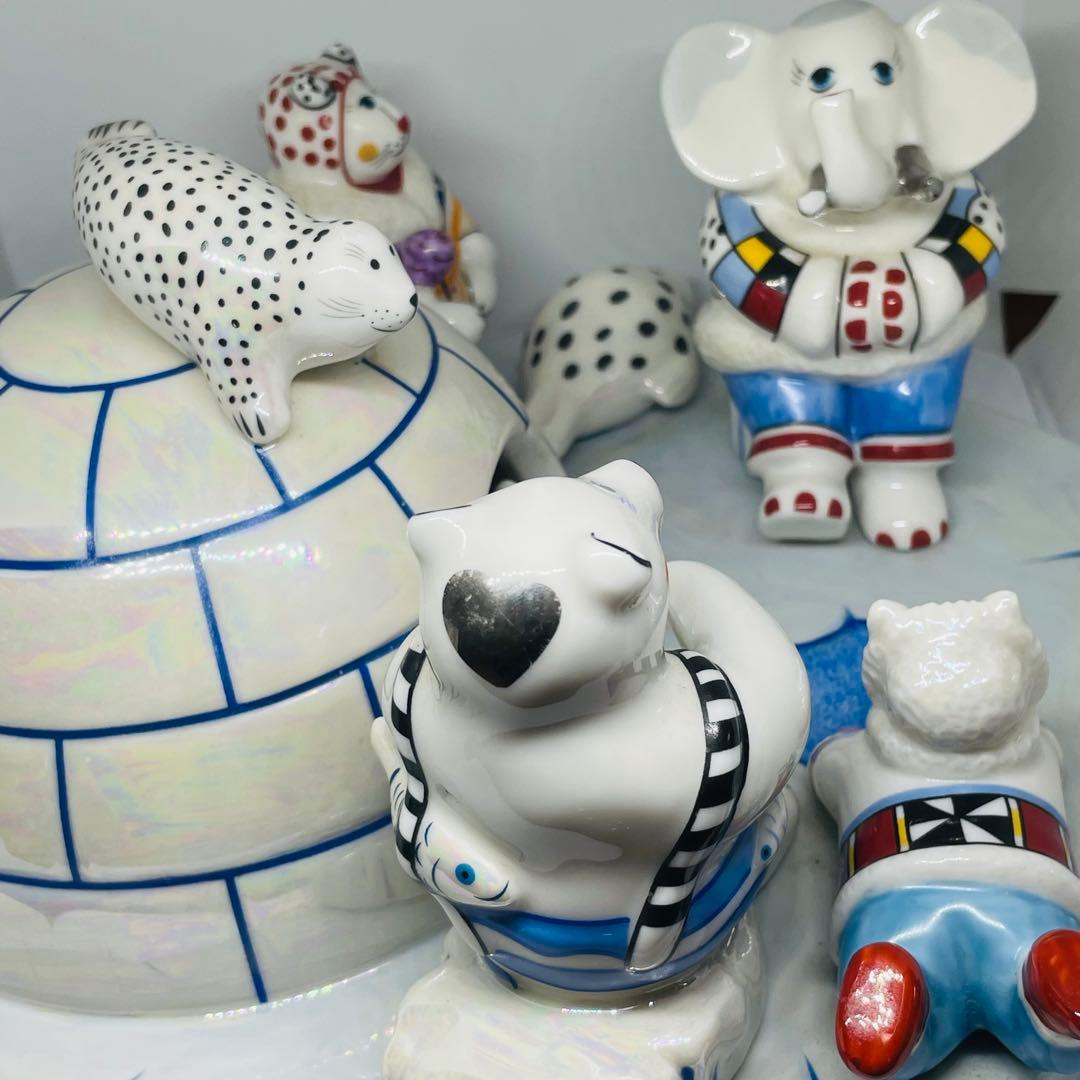 廃盤品　ビレロイ&ボッホ　グリーンランドイグルー 北極　動物　フィギュリン